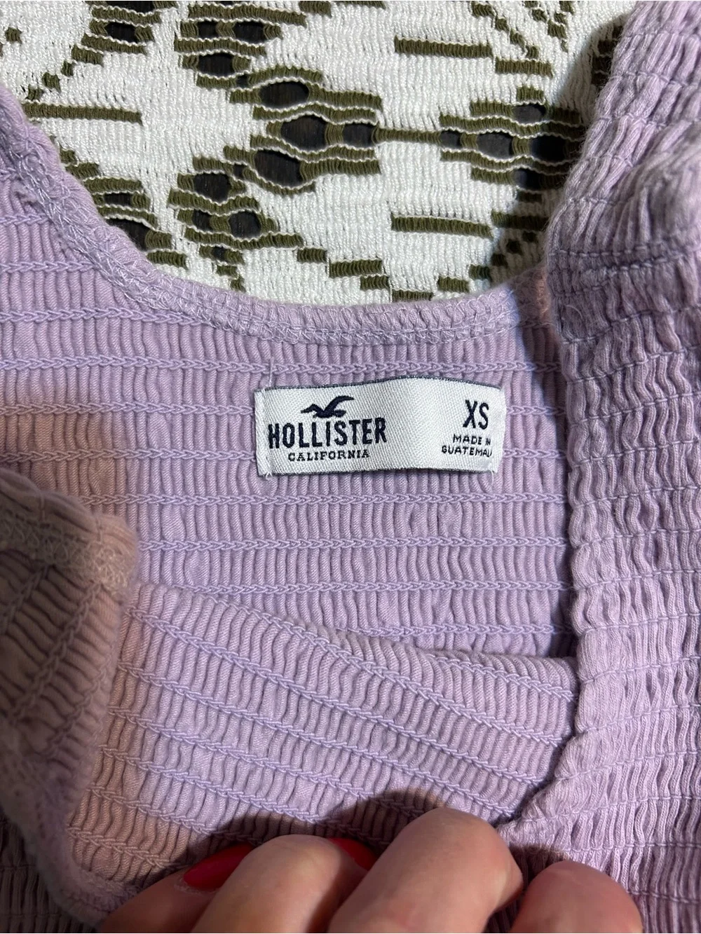 Hollister Lavender Smocked Tank